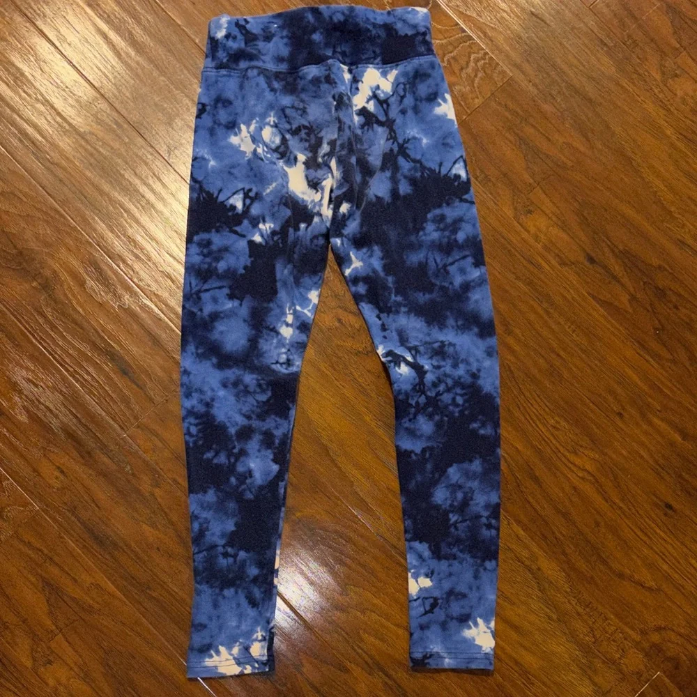 Justice Navy and White Tie-Dye Leggings